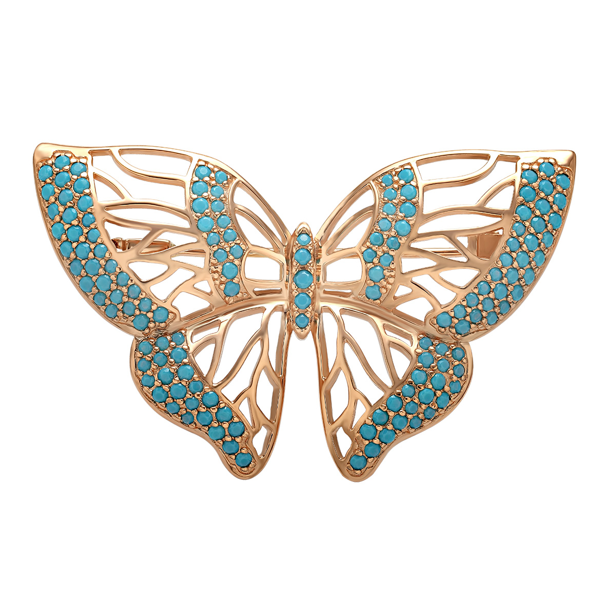 

Золотая брошь с фианитами Tango Jewellery Company 660106
