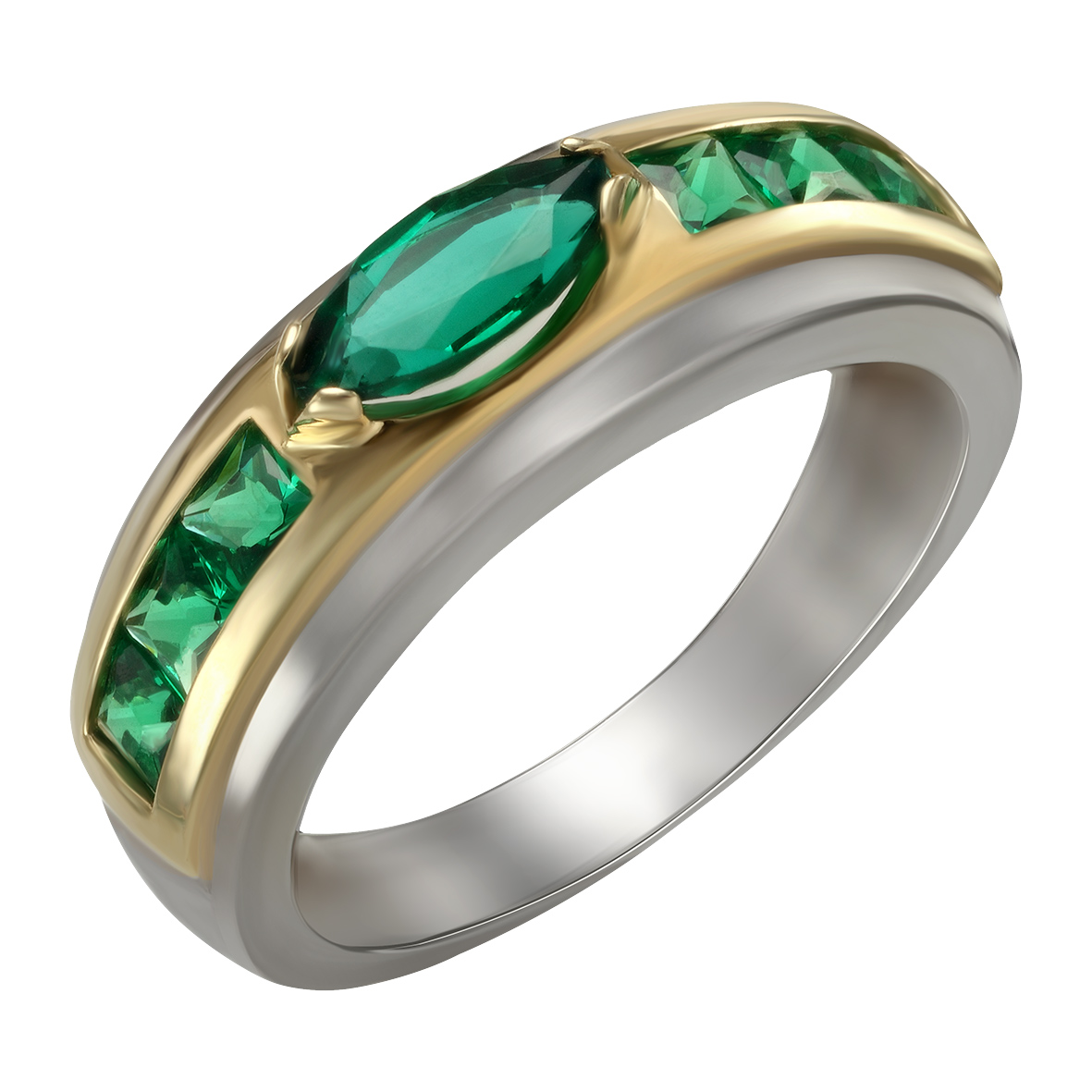 

Золотое кольцо с изумрудами Tango Jewellery Company 377735В размер 20