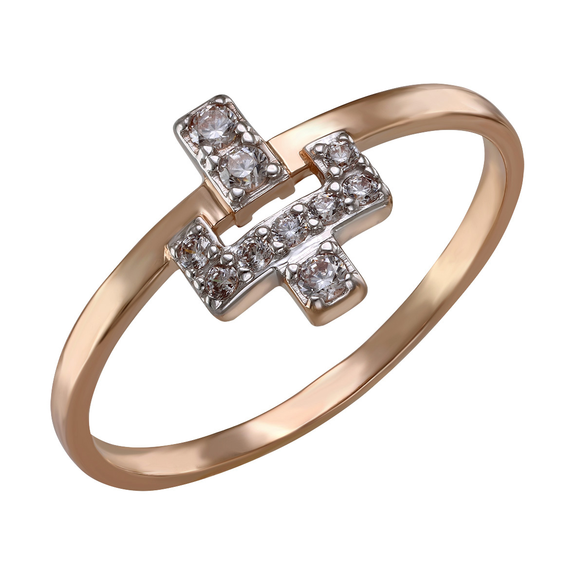 

Золотое кольцо с фианитами Tango Jewellery Company 380456 размер 16