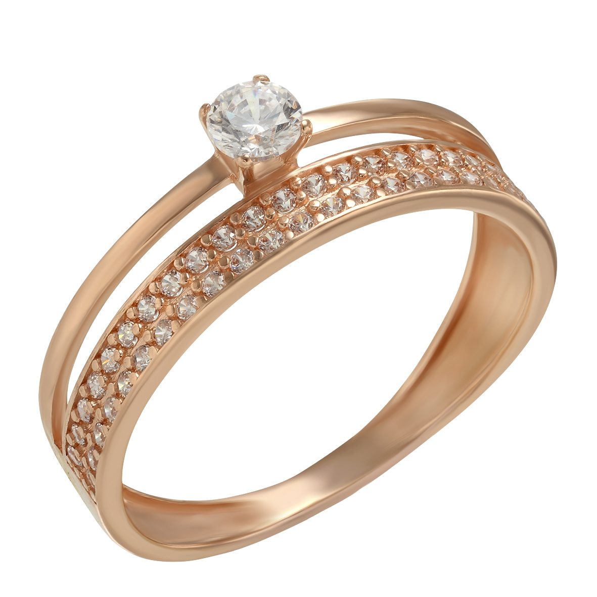 

Золотое кольцо с фианитами Tango Jewellery Company 380215 размер 19