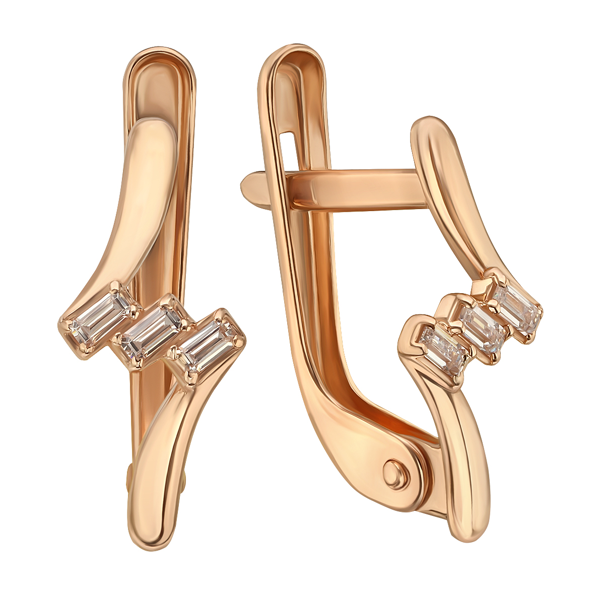 

Золотые серьги с фианитами Tango Jewellery Company 490028