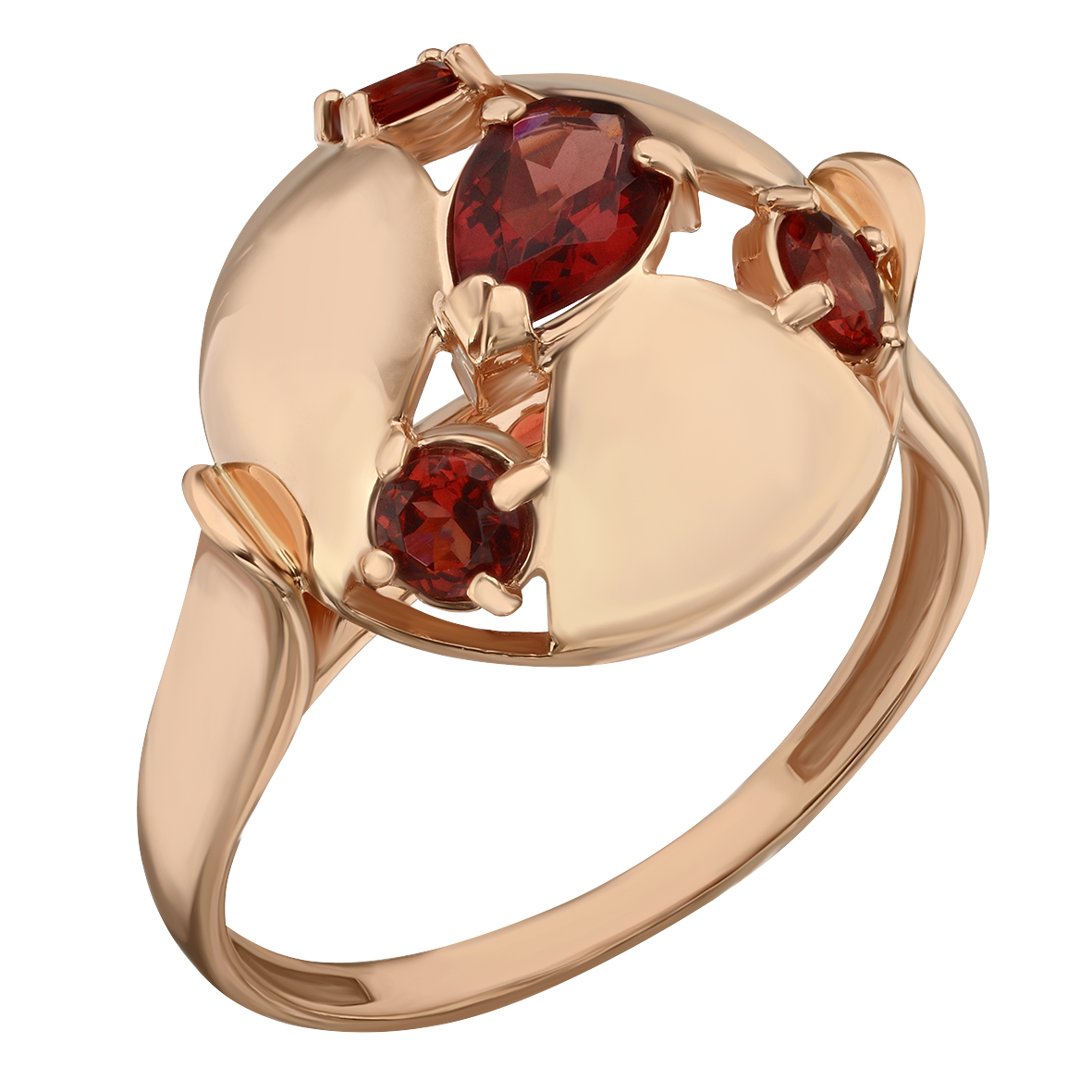 

Золотое кольцо с гранатом Tango Jewellery Company 364649 размер 18