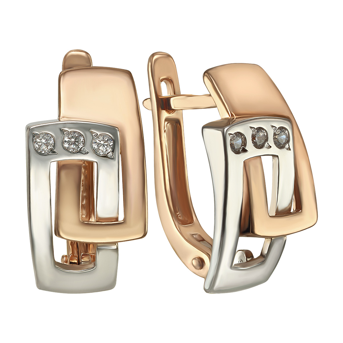 

Золотые серьги с фианитами Tango Jewellery Company 430923