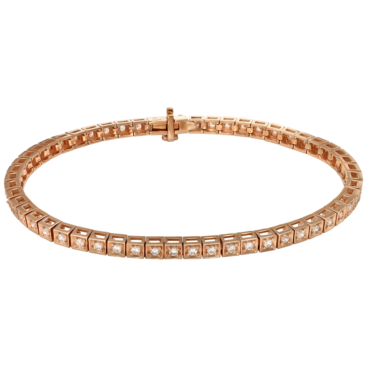 

Золотой браслет с фианитами Tango Jewellery Company 892045 размер 190