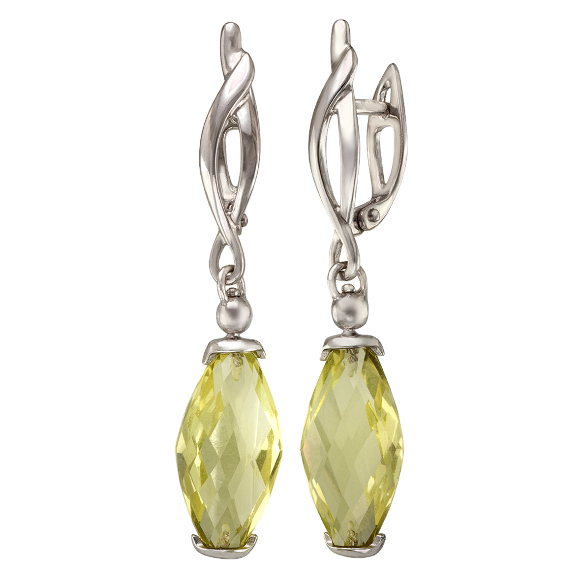 

Серебряные серьги-подвески с кварцем Tango Jewellery Company 448454С