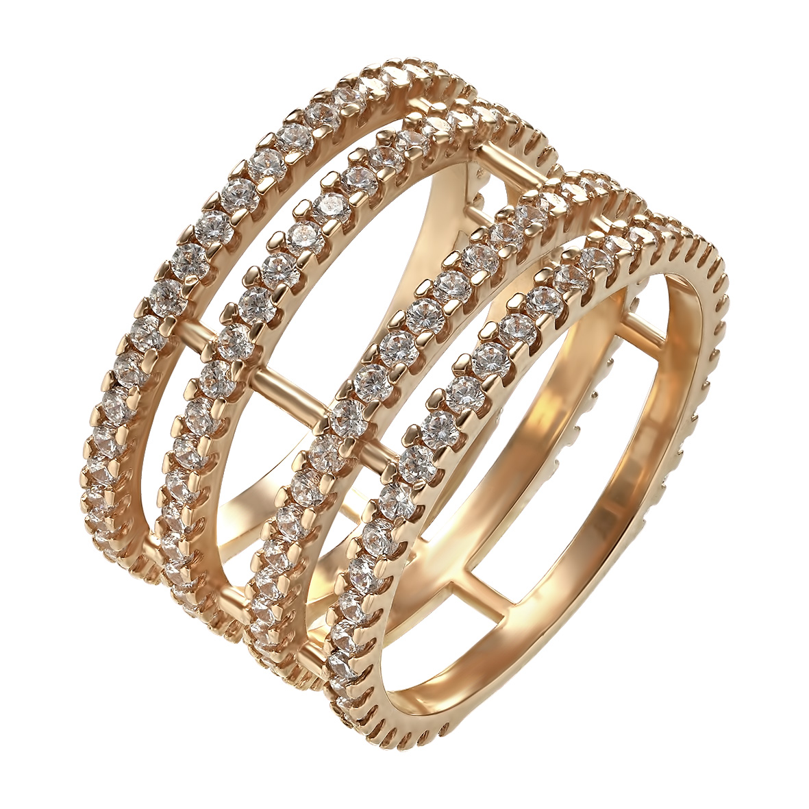

Золотое кольцо с фианитами Tango Jewellery Company 380359 размер 19