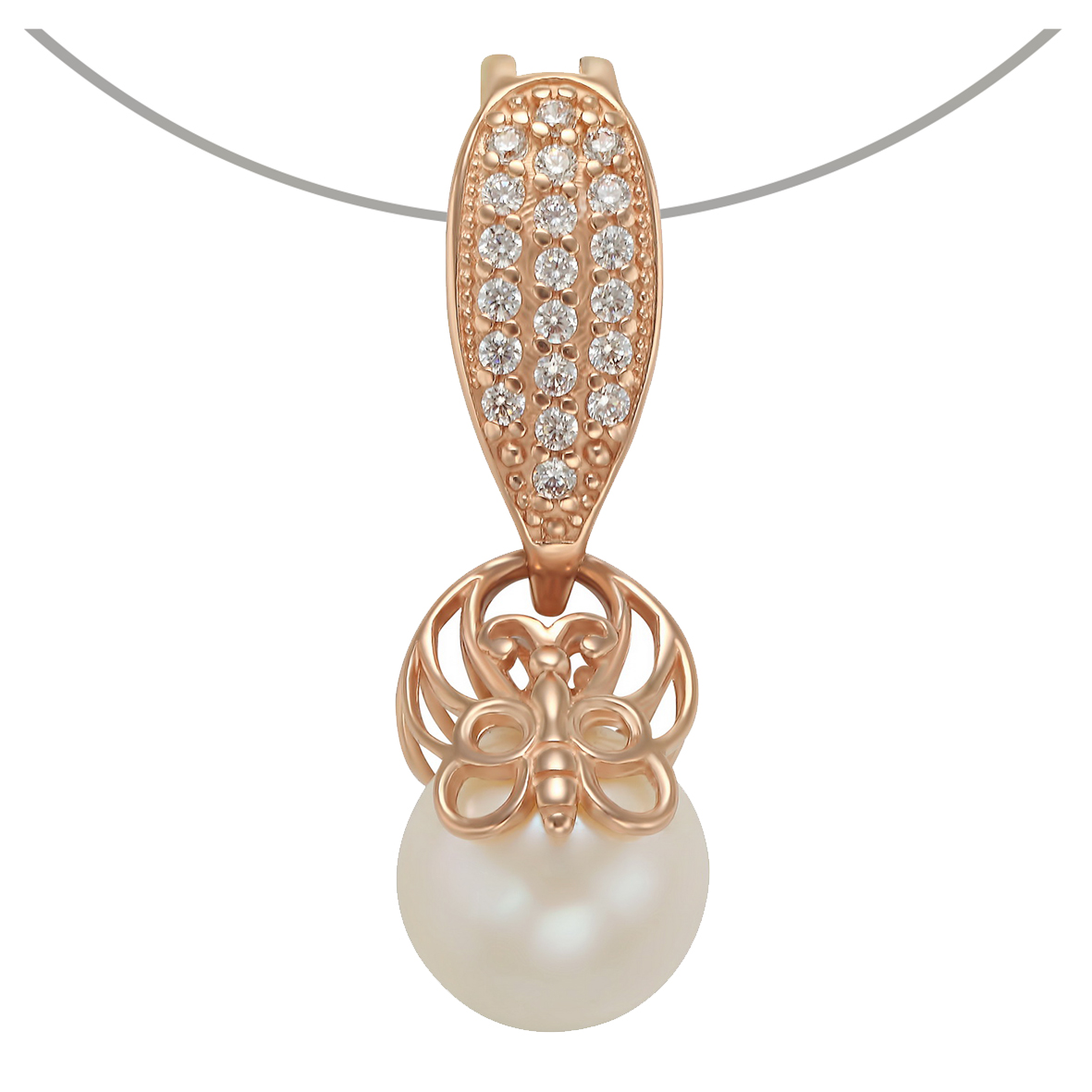 

Золотая подвеска с жемчугом и фианитами Tango Jewellery Company 150296
