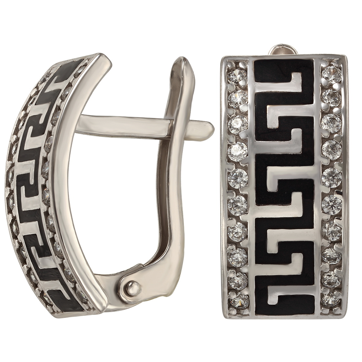 

Серебряные серьги с фианитами и эмалью Tango Jewellery Company 420015А