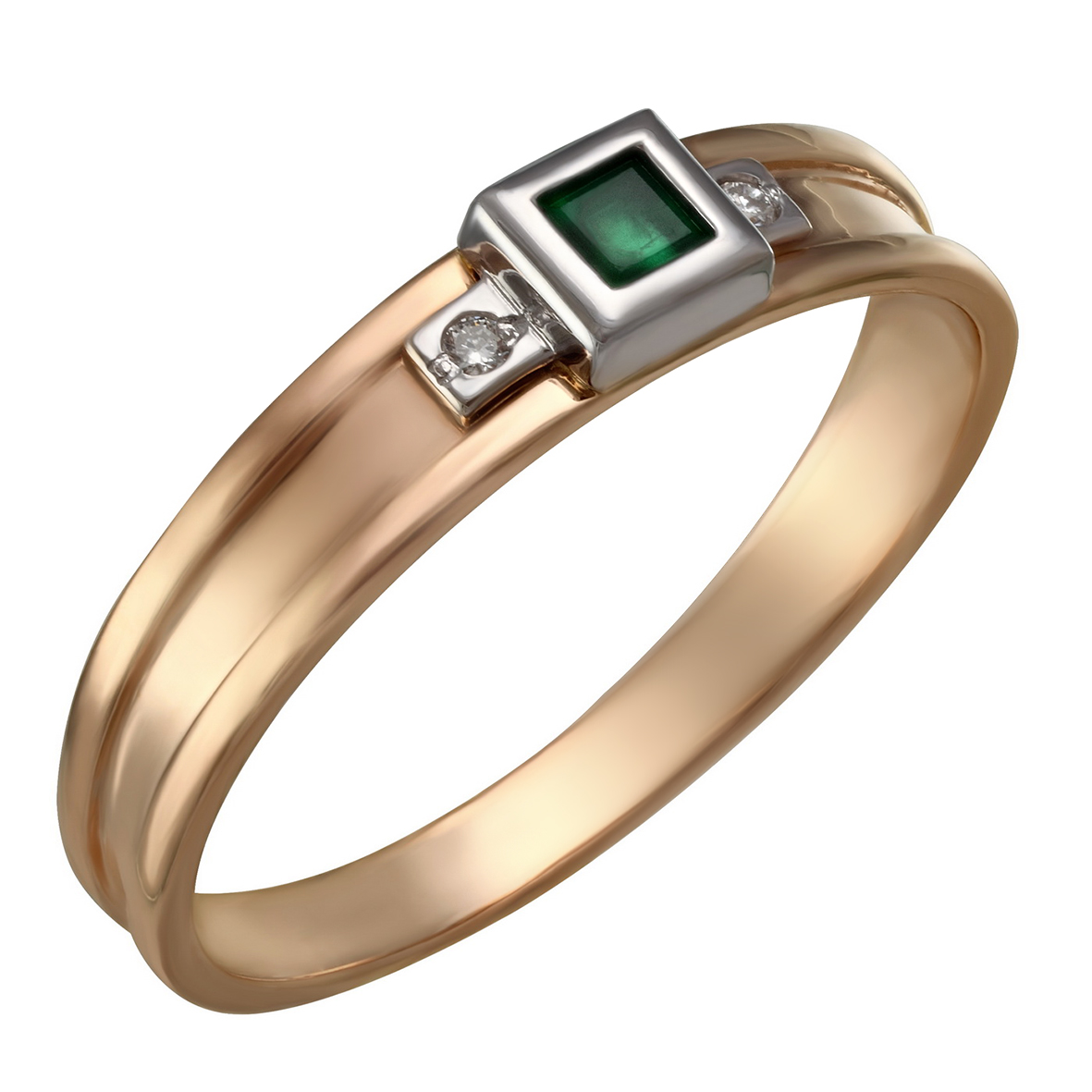 

Золотое кольцо с бриллиантами и изумрудом Tango Jewellery Company 752639 размер 16