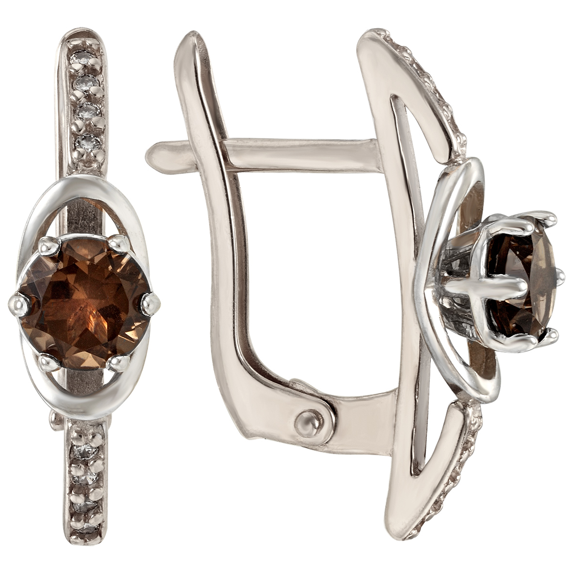 

Серебряные серьги с кварцем и фианитами Tango Jewellery Company 458306С