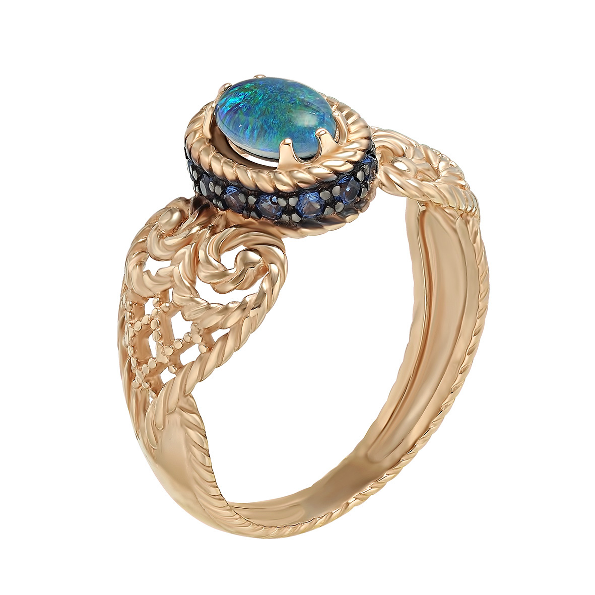 

Золотое кольцо с опалом и нанокристаллами Tango Jewellery Company 3623567 размер 17