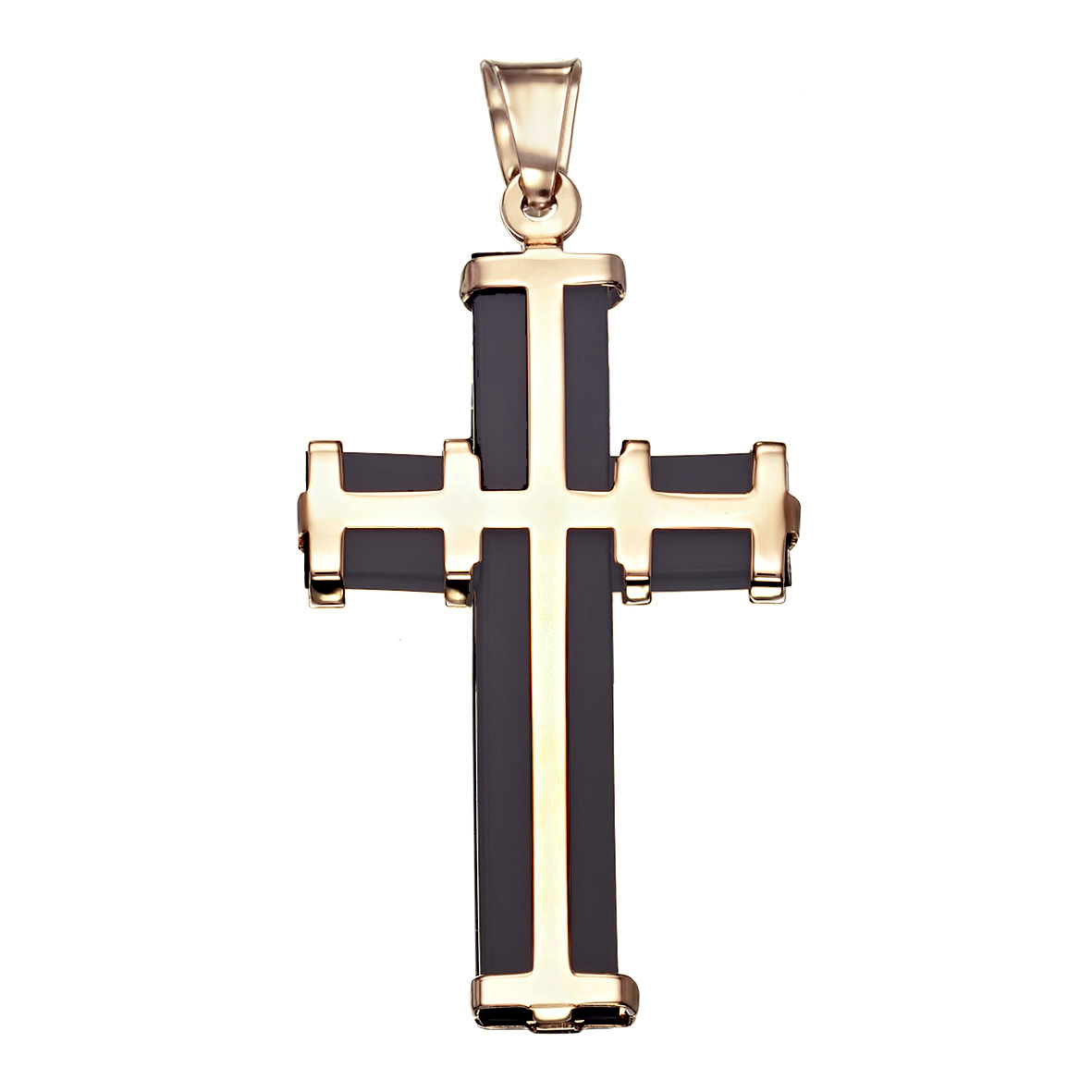 

Золотой крестик с каучуком Tango Jewellery Company 940010