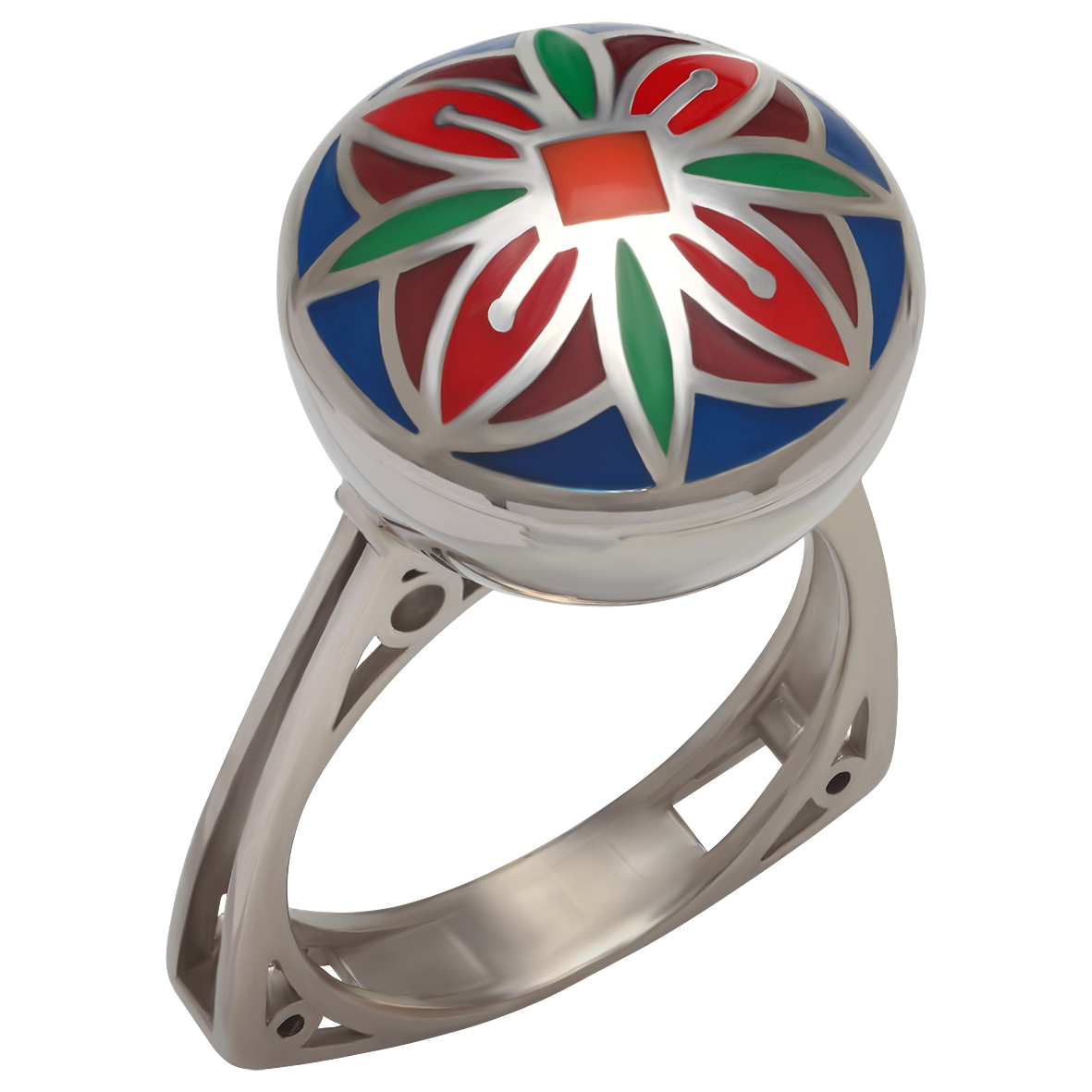 

Серебряное кольцо с эмалью Tango Jewellery Company 310274А размер 19.5