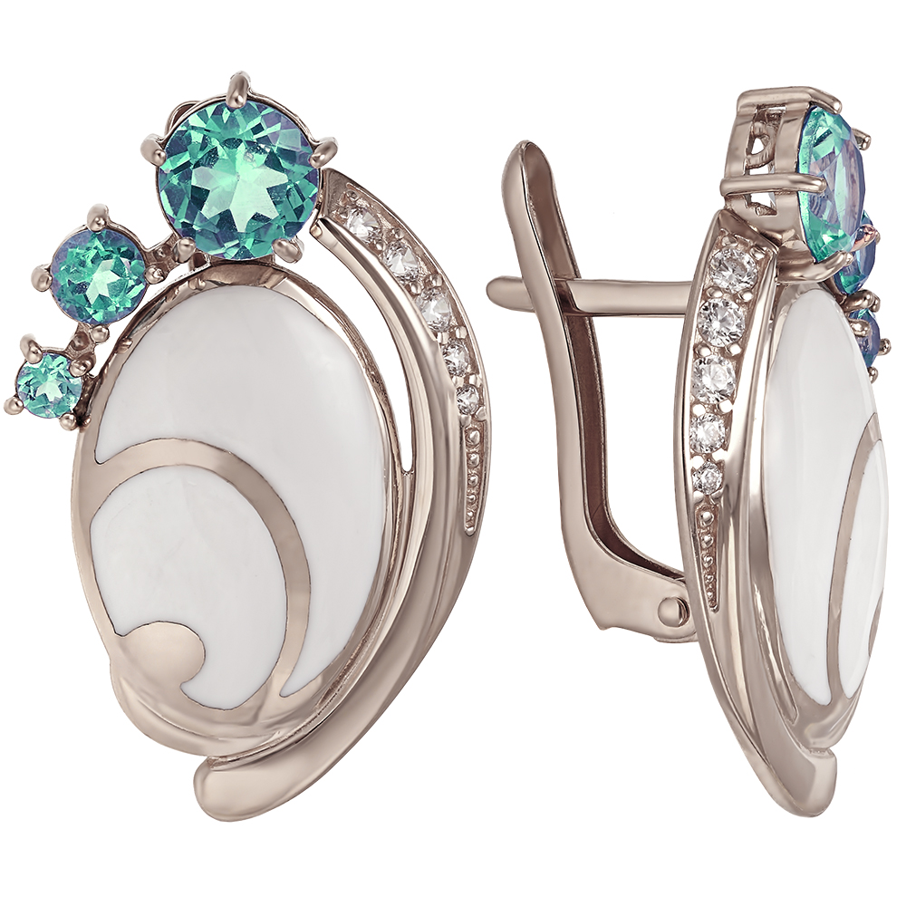 

Серебряные серьги с фианитами и эмалью Tango Jewellery Company 430908А