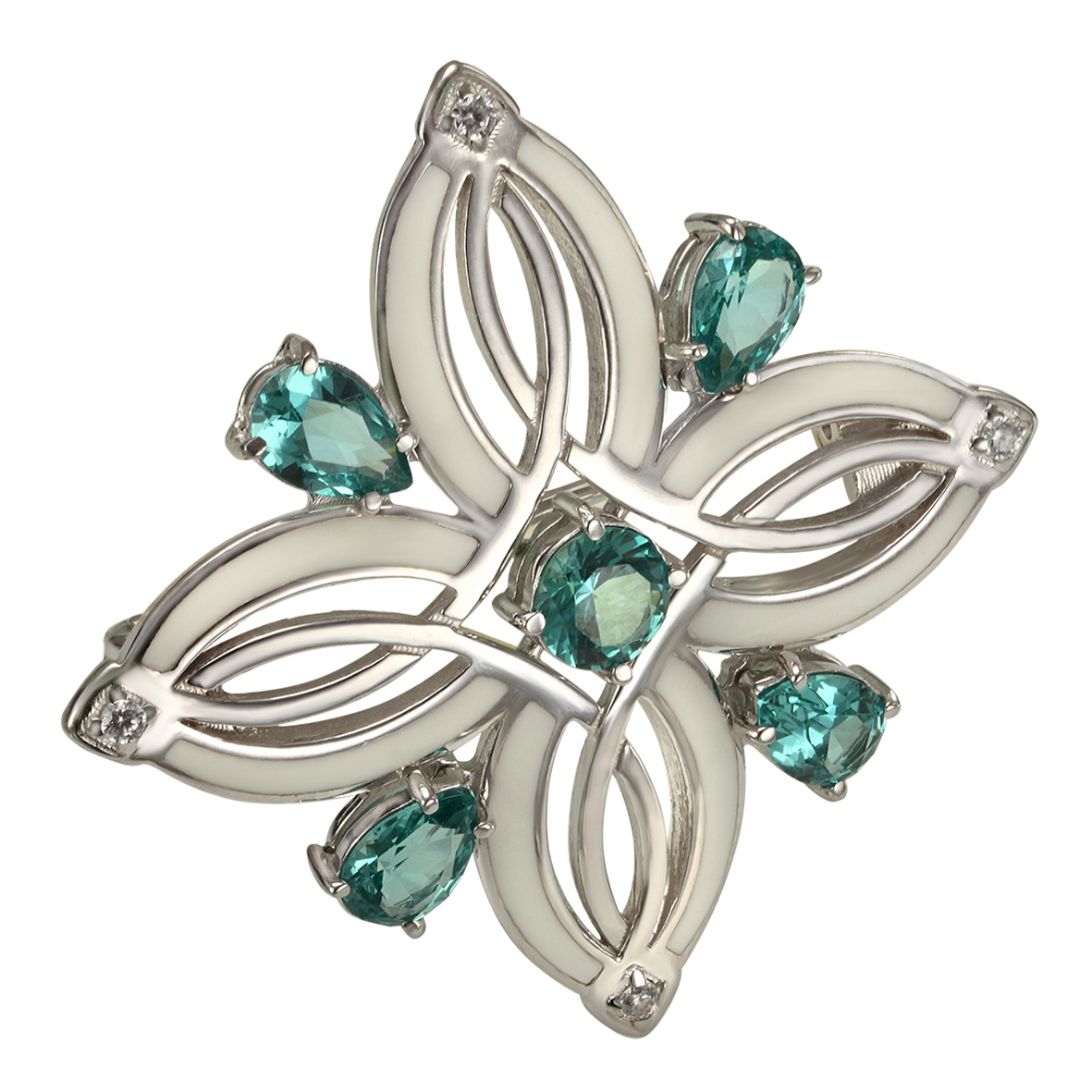 

Серебряная брошь с фианитами и эмалью Tango Jewellery Company 670048А