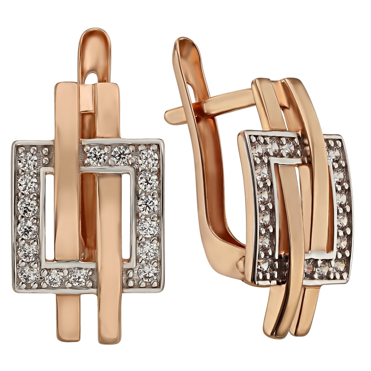 

Золотые серьги с фианитами Tango Jewellery Company 420404