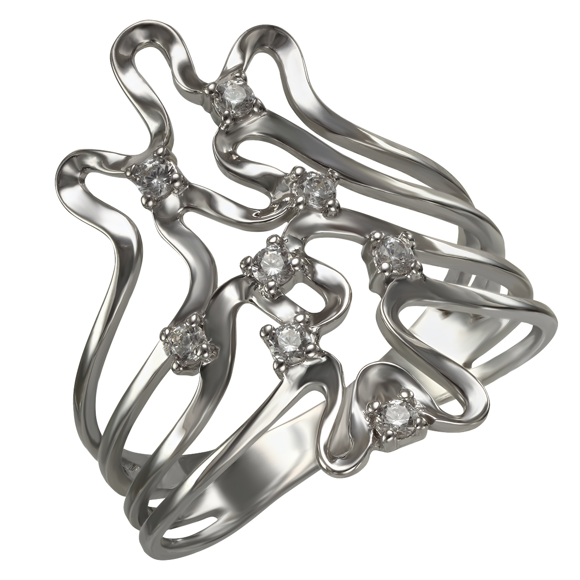 

Серебряное кольцо с фианитами Tango Jewellery Company 380217С размер 19