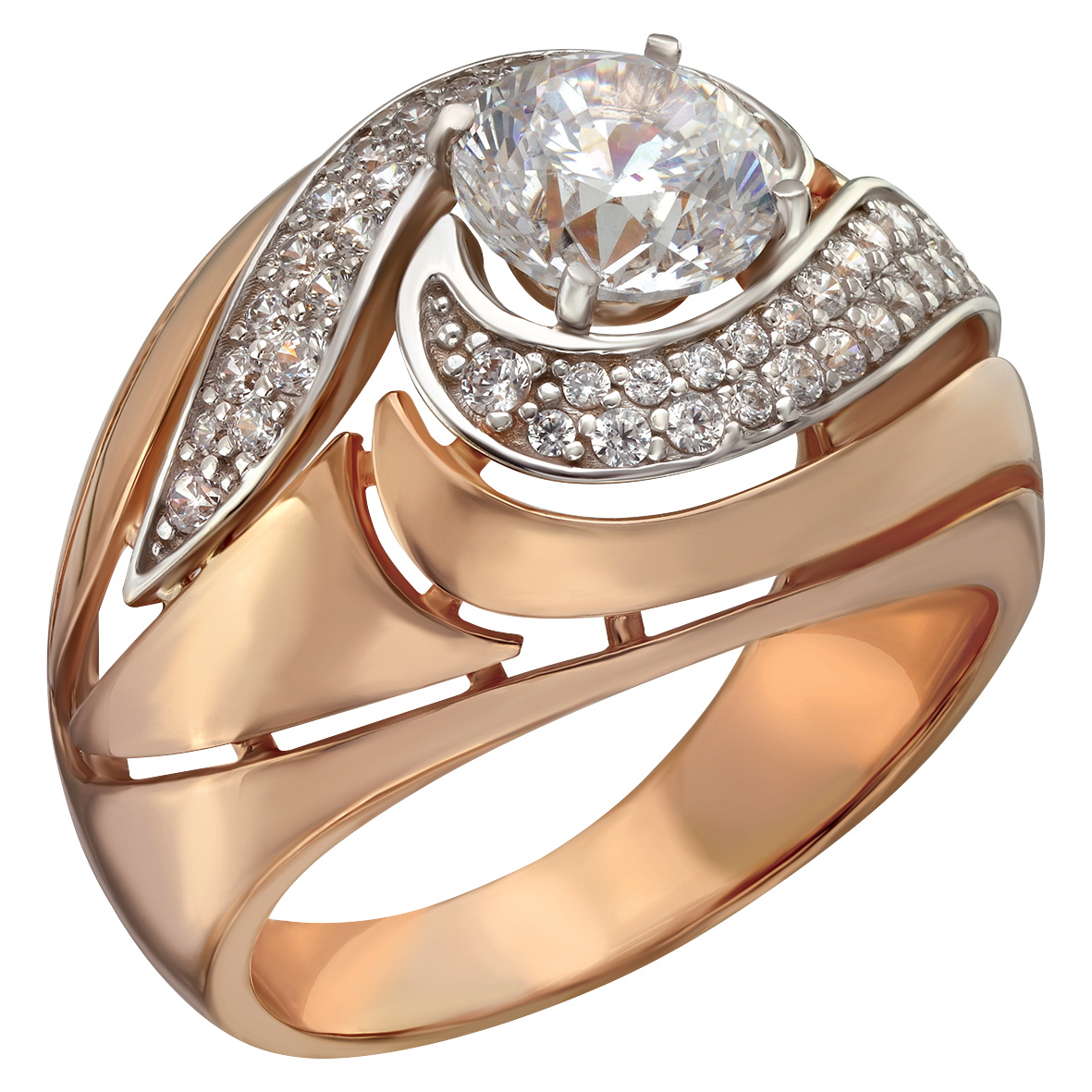 

Золотое кольцо с фианитами Tango Jewellery Company 350067 размер 17.5