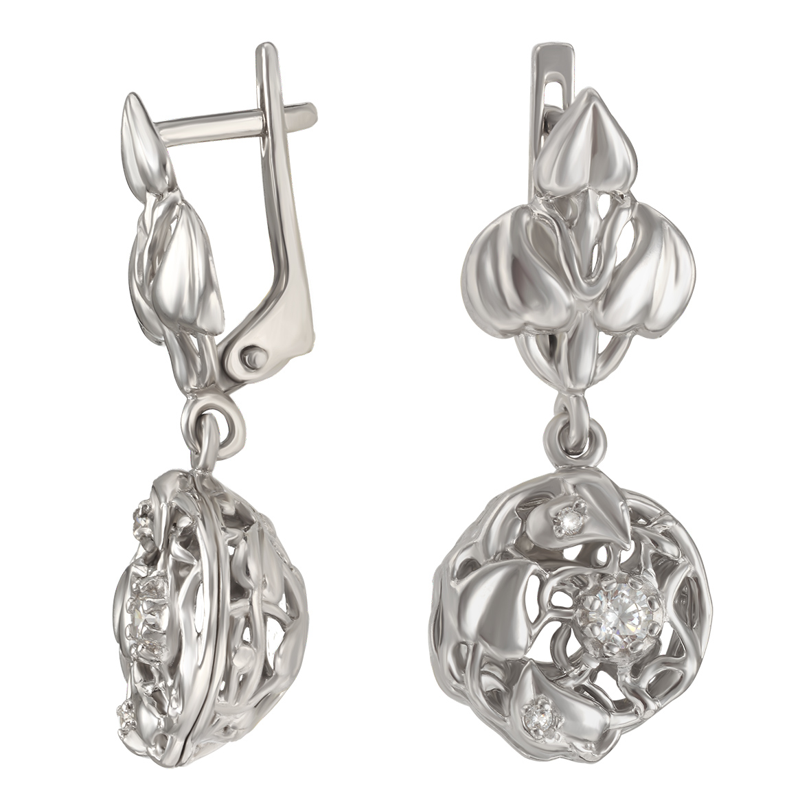 

Серебряные серьги-подвески с фианитами Tango Jewellery Company 430742С