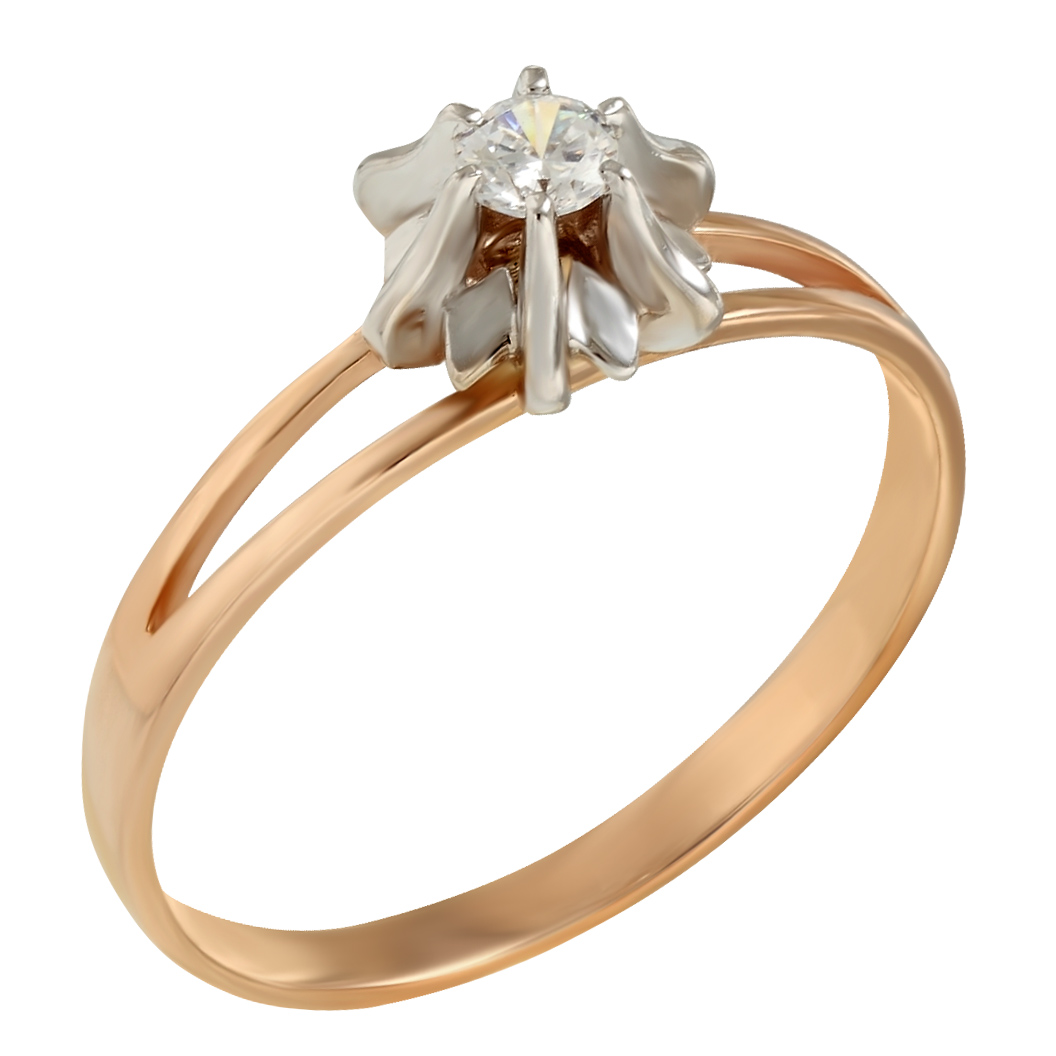 

Золотое кольцо с фианитом Tango Jewellery Company 330990 размер 19