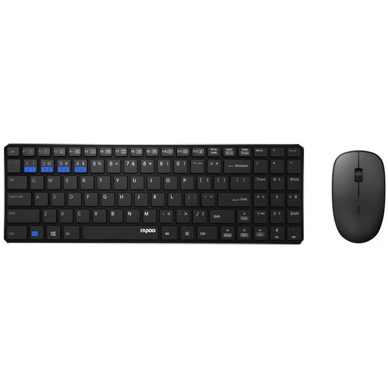 

Комплект беспроводная клавиатура и мышь Rapoo 9300M Wireless