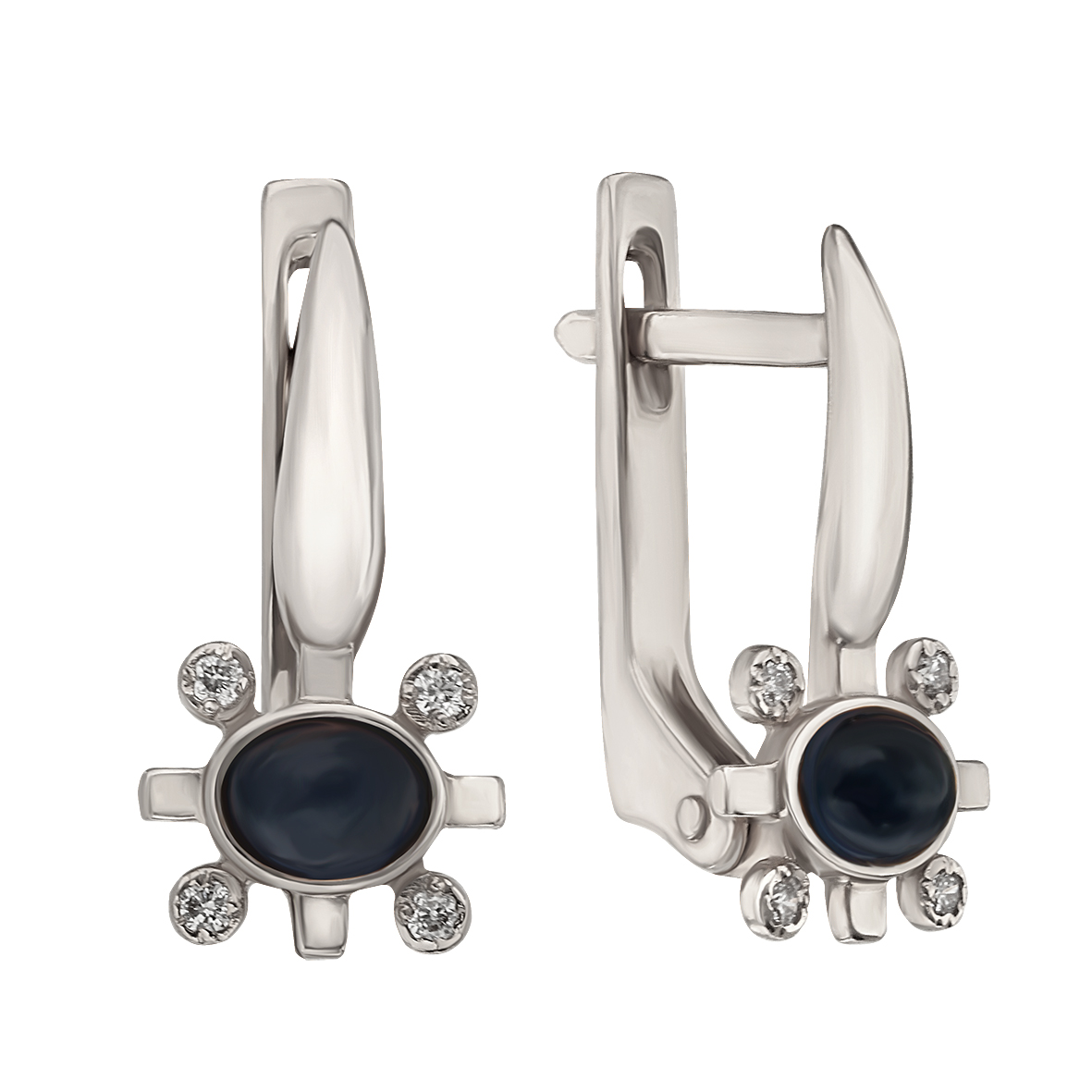 

Серьги с белом золоте с сапфиром и бриллиантами Tango Jewellery Company 761281В