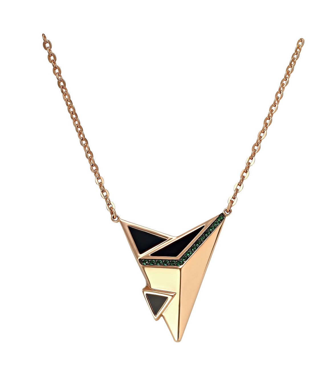 

Золотое колье с агатом и фианитами Tango Jewellery Company 869329 размер 500