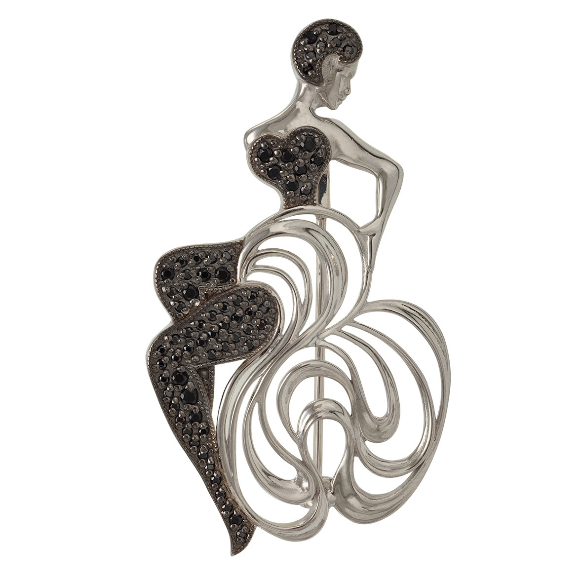 

Серебряная брошь с фианитами Tango Jewellery Company 660100С