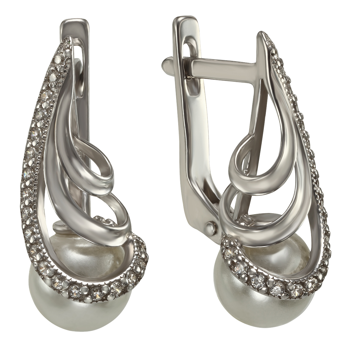 

Серебряные серьги с жемчугом и фианитами Tango Jewellery Company 420235С