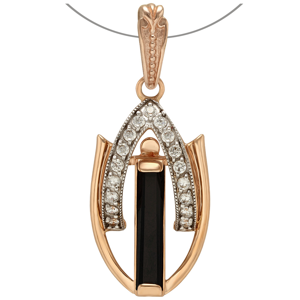 

Золотая подвеска с агатом и фианитами Tango Jewellery Company 199137