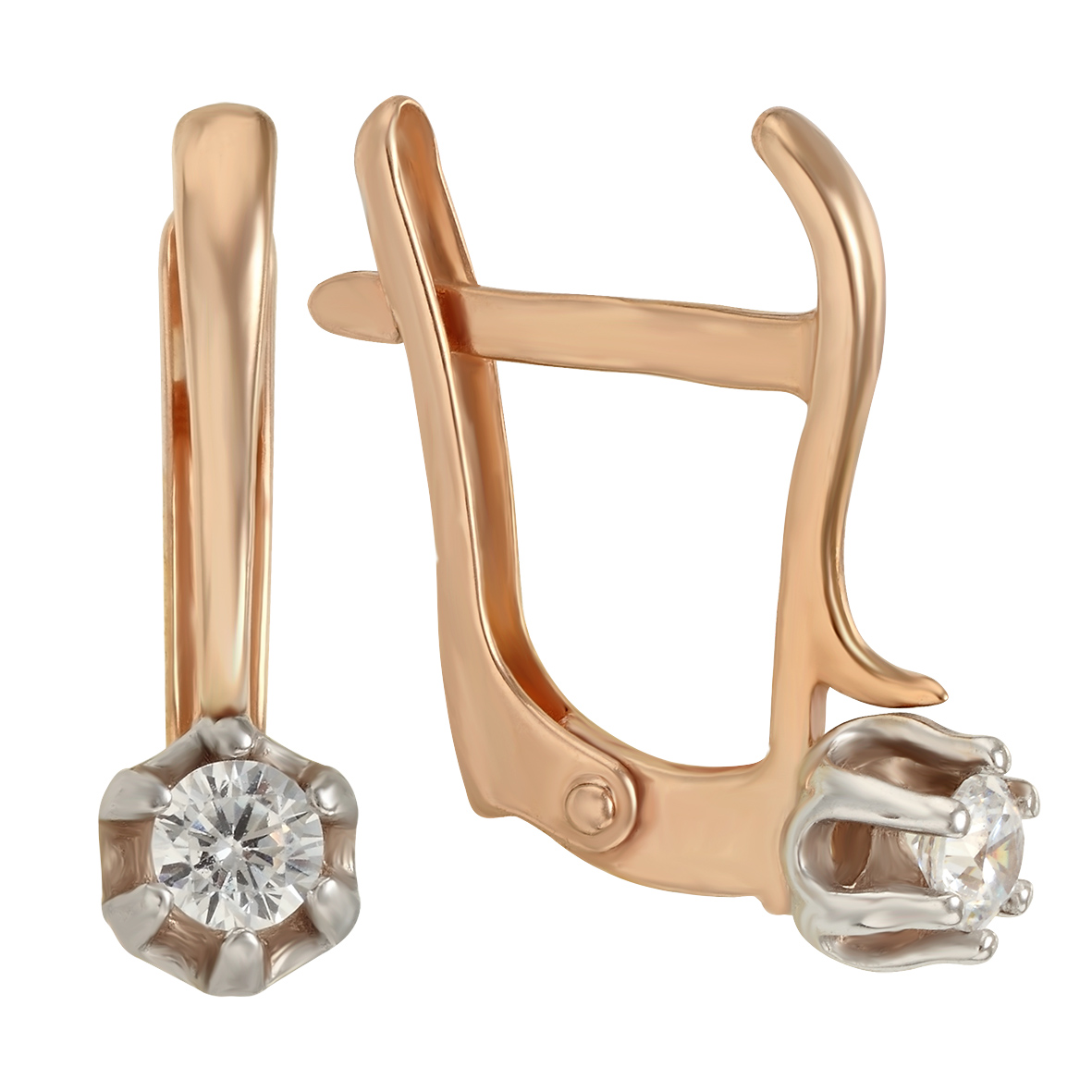 

Золотые серьги с фианитами Tango Jewellery Company 430851