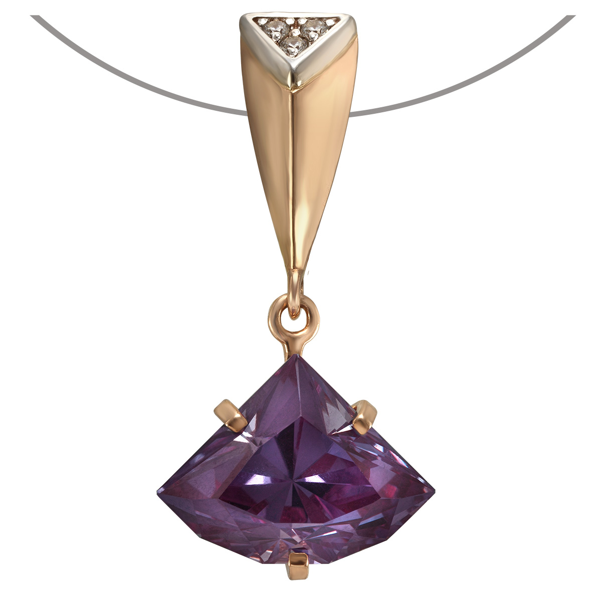 

Золотая подвеска с александритом и фианитами Tango Jewellery Company 1927139