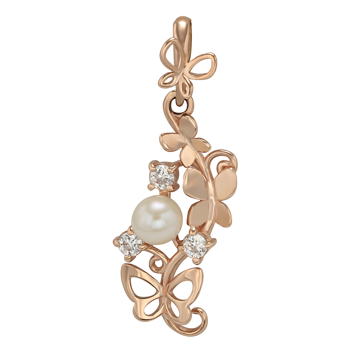 

Золотая подвеска с жемчугом и фианитами Tango Jewellery Company 150301