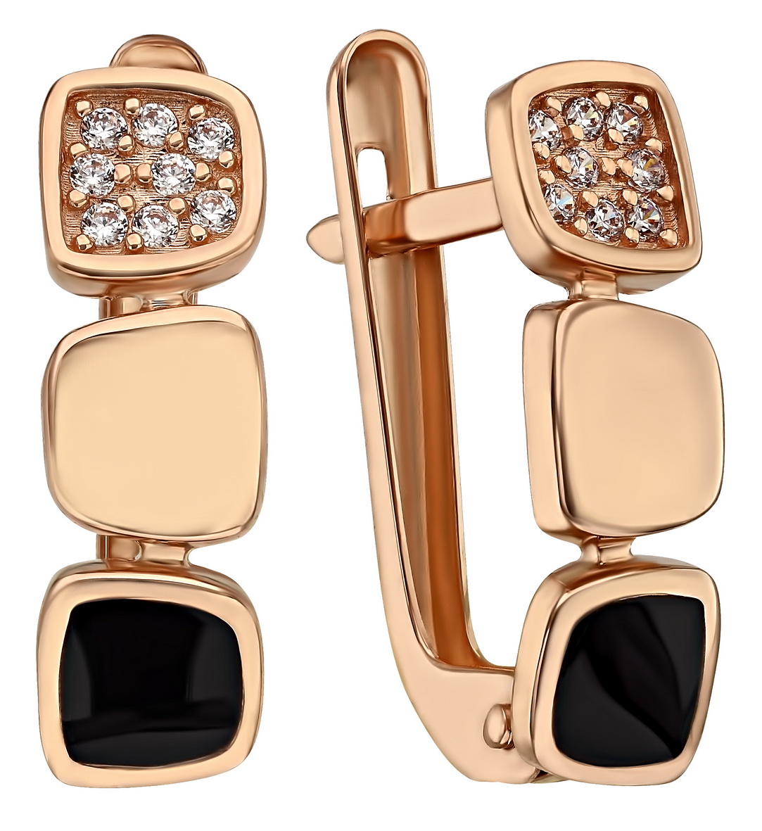 

Золотые серьги с фианитами и эмалью Tango Jewellery Company 420400Е