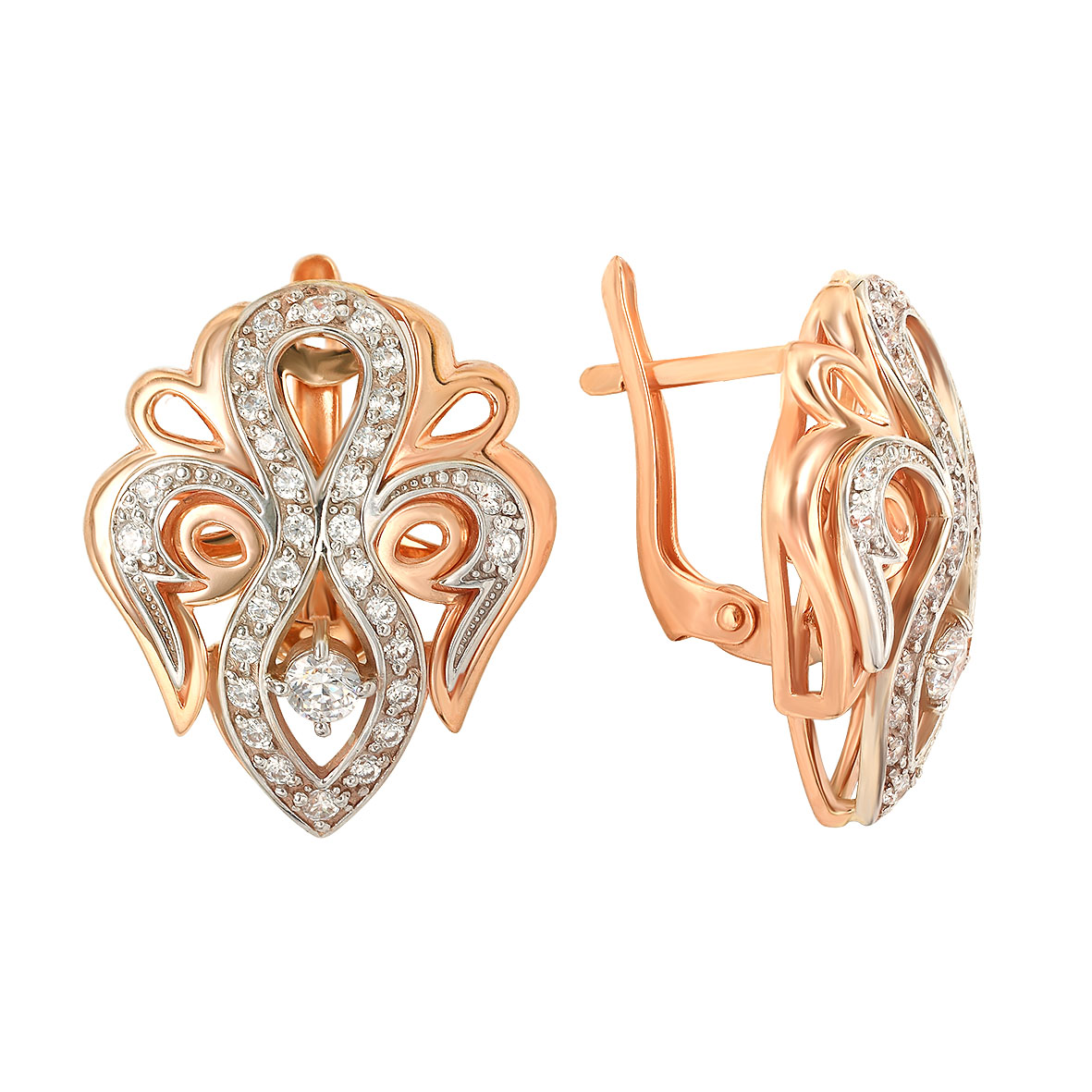 

Золотые серьги с фианитами Tango Jewellery Company 430780