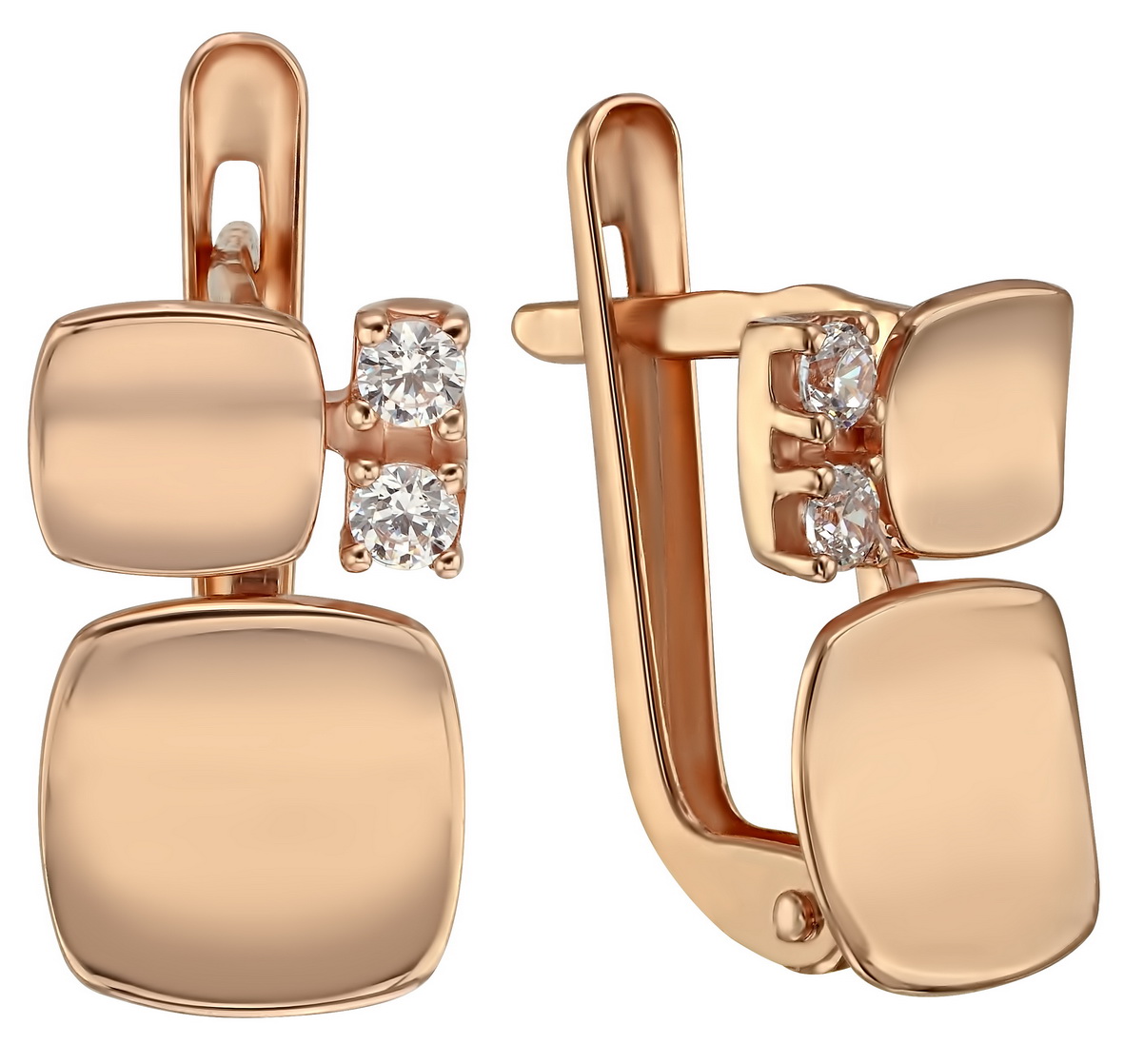 

Золотые серьги с фианитами Tango Jewellery Company 420388