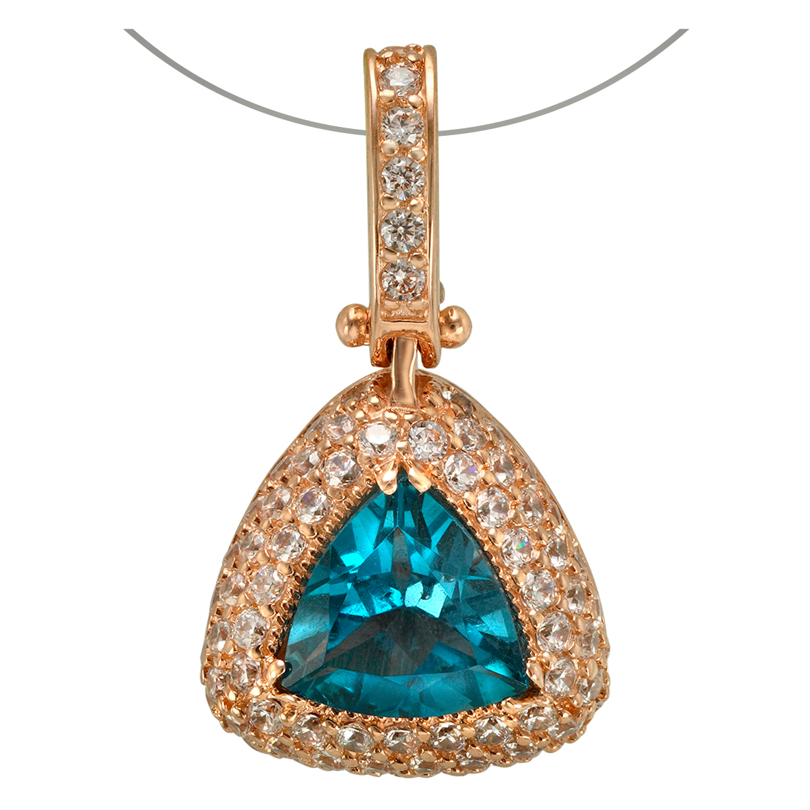 

Золотая подвеска с топазом и фианитами Tango Jewellery Company 181274