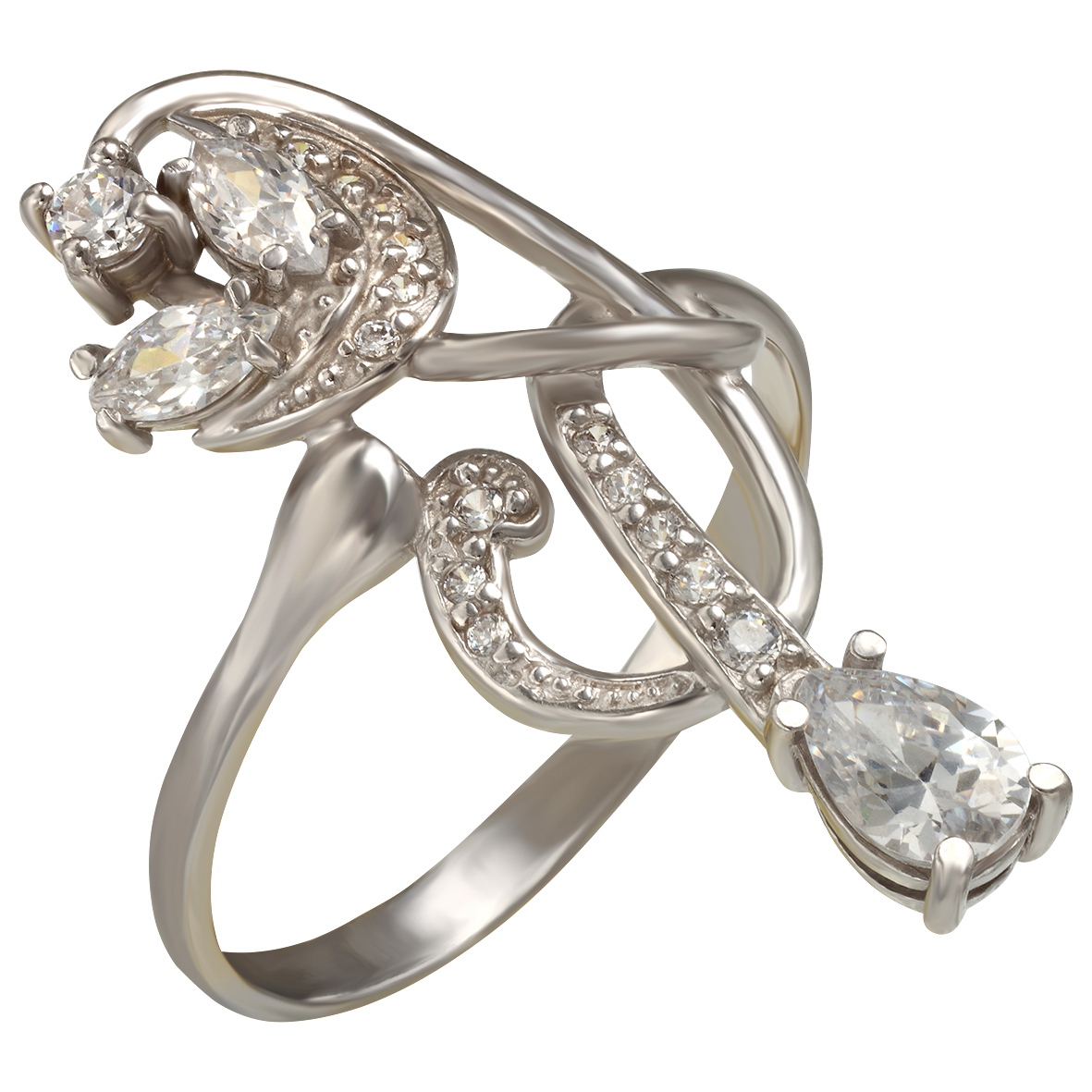 

Серебряное кольцо с фианитами Tango Jewellery Company 320098С размер 17