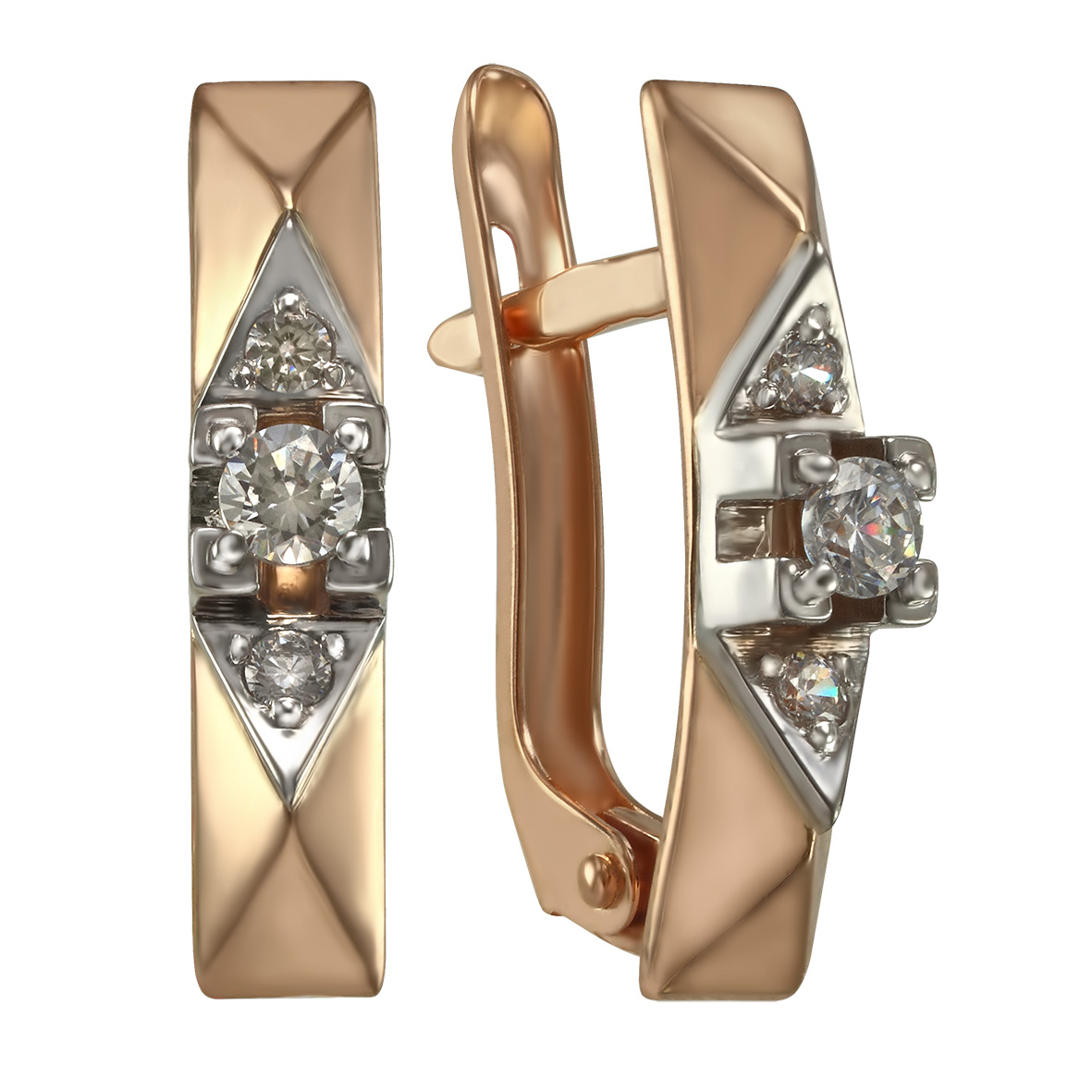 

Золотые серьги с фианитами Tango Jewellery Company 430917
