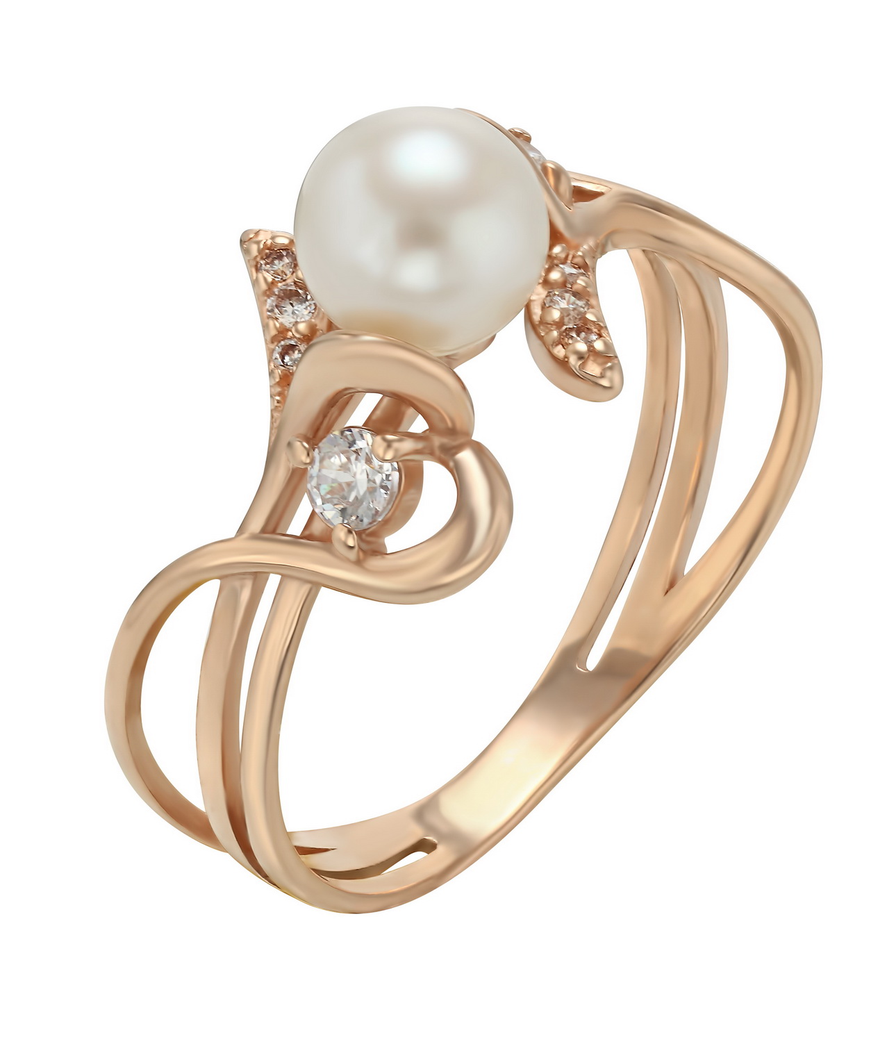 

Золотое кольцо с жемчугом и фианитами Tango Jewellery Company 380207 размер 16.5