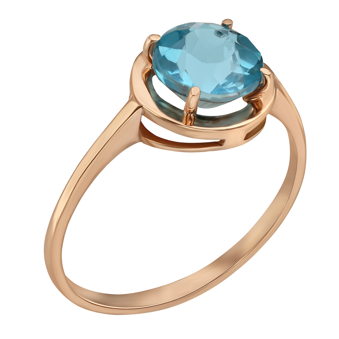 

Золотое кольцо с голубым топазом Tango Jewellery Company 361671 размер 16.5