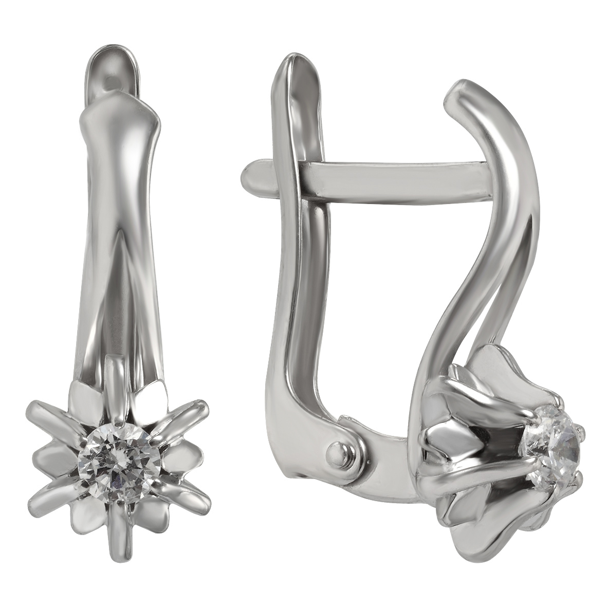 

Серьги в белом золоте с бриллиантом Tango Jewellery Company 770335В