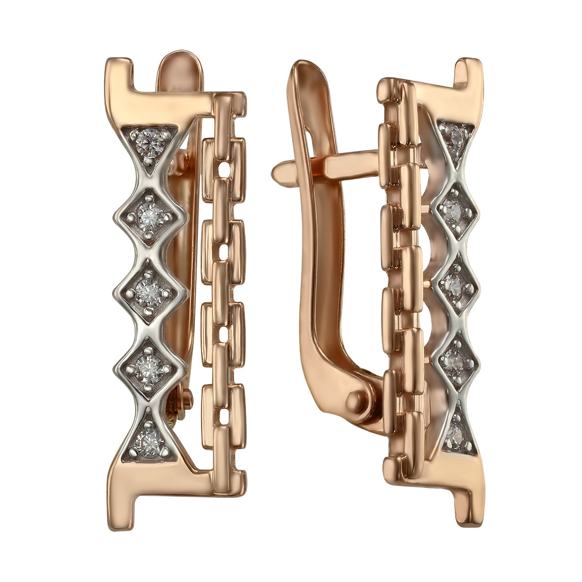 

Золотые серьги с фианитами Tango Jewellery Company 420355