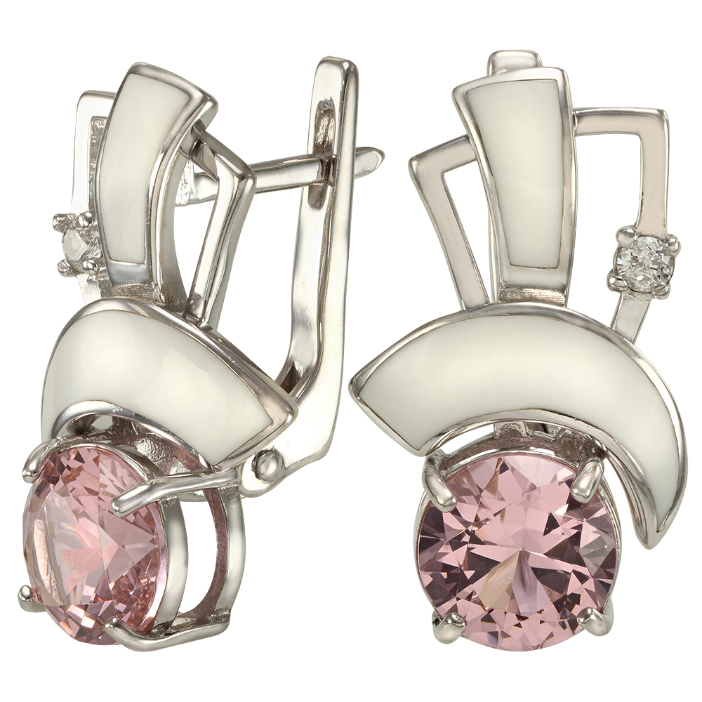

Серебряные серьги с нанокристаллами, фианитами и эмалью Tango Jewellery Company 430877А