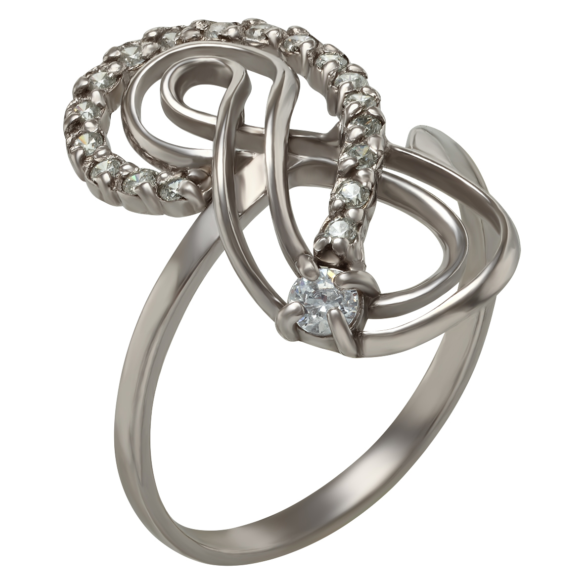 

Серебряное кольцо с фианитами Tango Jewellery Company 330888С размер 17.5