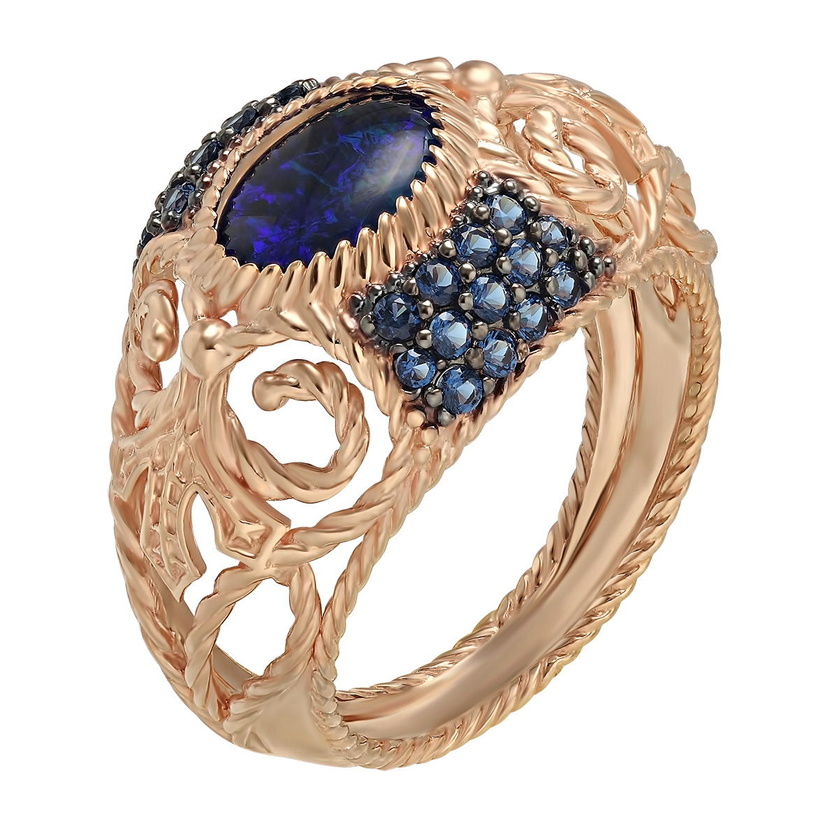 

Золотое кольцо с опалом и нанокристаллами Tango Jewellery Company 3623562 размер 18