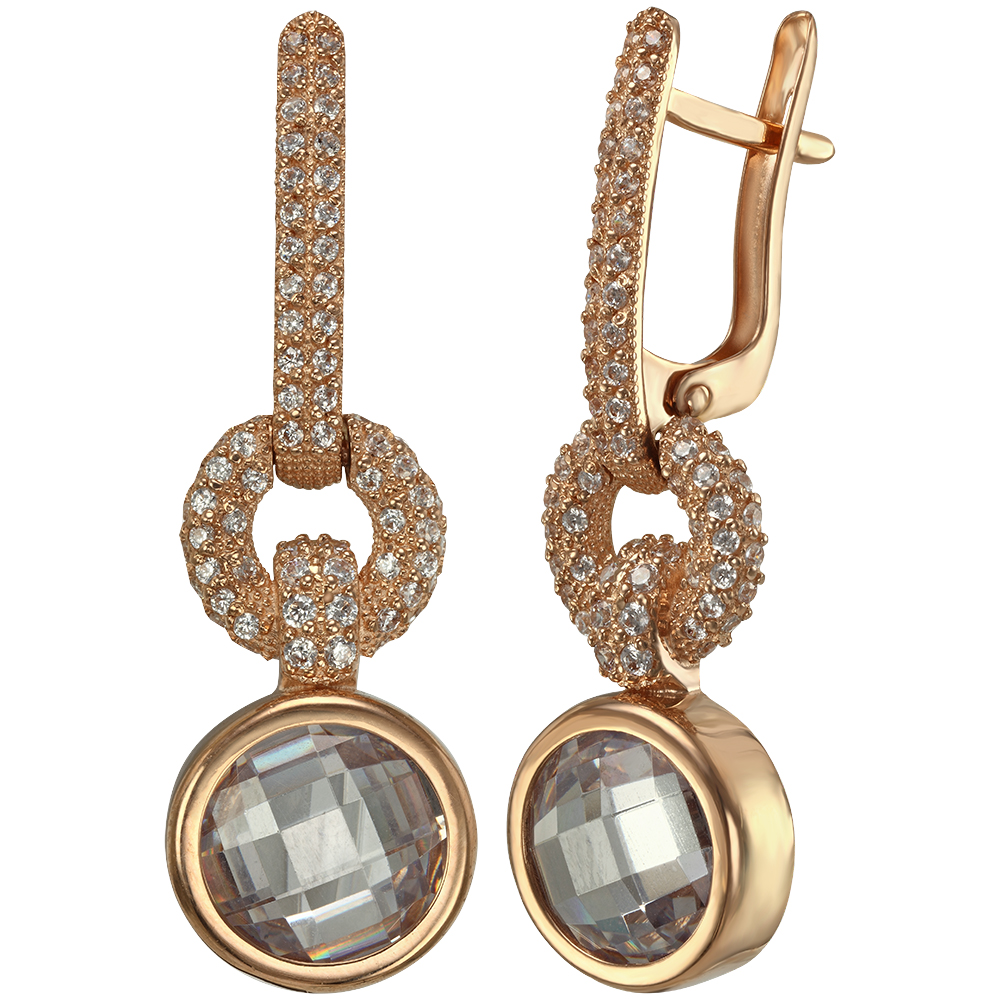 

Золотые серьги с фианитами Tango Jewellery Company 430891