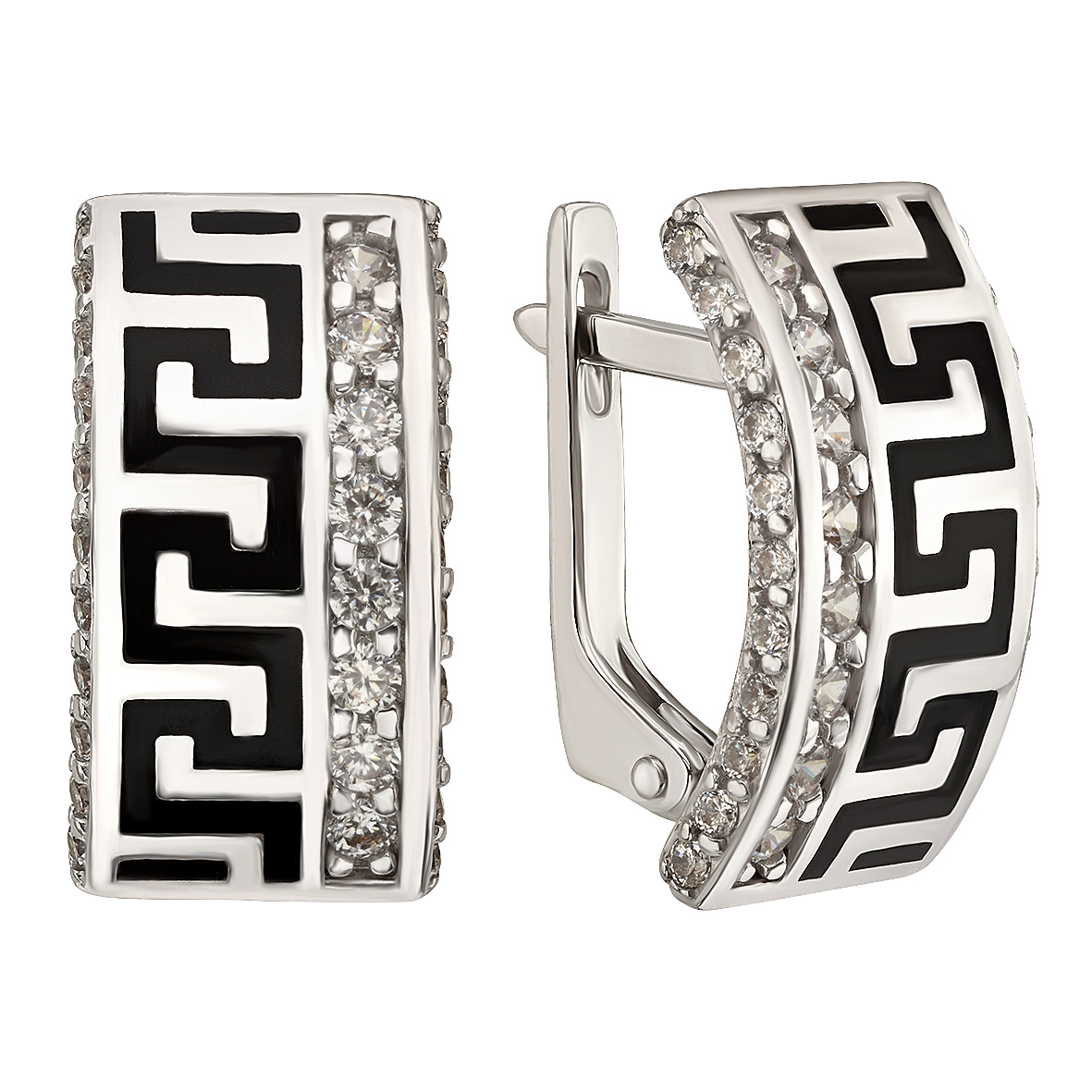 

Серебряные серьги с эмалью и фианитами Tango Jewellery Company 420035А