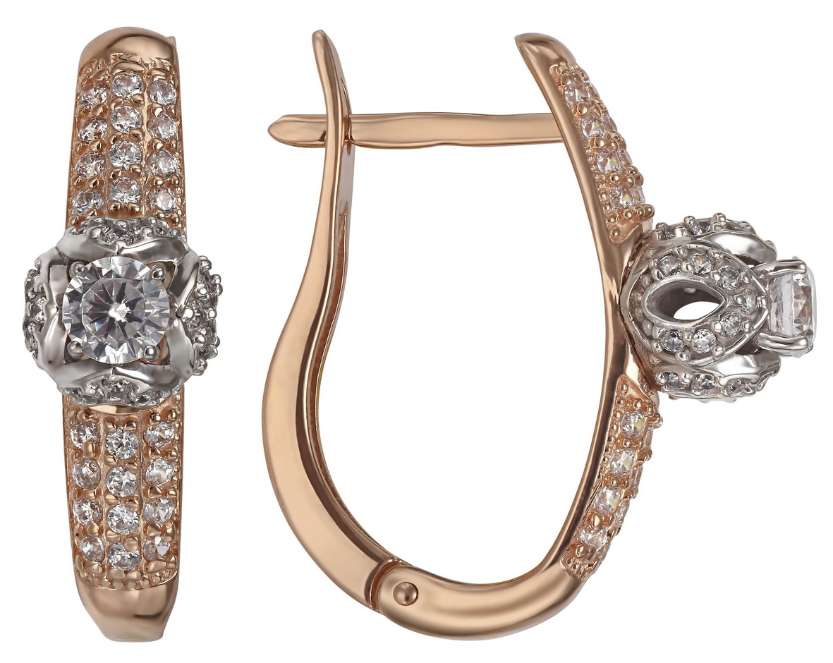 

Золотые серьги с фианитами Tango Jewellery Company 430834