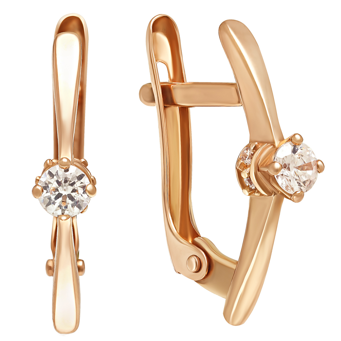 

Золотые серьги с фианитом Tango Jewellery Company 420996